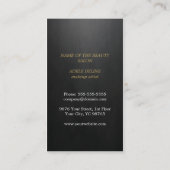 Einfache elegante Schwarz-weiße Goldkarte Terminkarte (Rückseite)