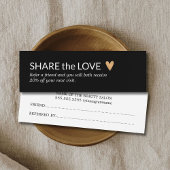 Einfache Elegante Schwarz-weiße Herzbeschwörung