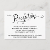 Einfache, elegante Schwarz-weiße Hochzeitsempfehlu Begleitkarte (Vorderseite)