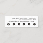 Einfache Elegante Schwarz-weiße Imitate Goldenes H Treuekarte (Rückseite)