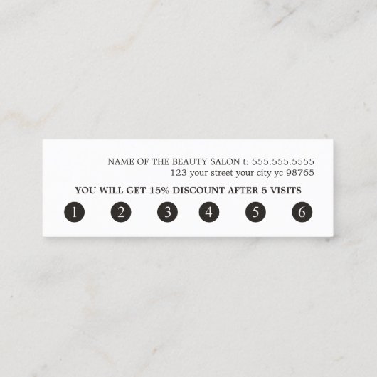 Einfache Elegante Schwarz-weiße Imitate Goldenes H Treuekarte (Rückseite)