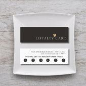 Einfache Elegante Schwarz-weiße Imitate Goldenes H Treuekarte