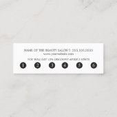 Einfache Elegante Schwarz-weiße Imitate Goldenes H Treuekarte (Rückseite)