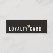 Einfache Elegante Schwarz-weiße Imitate Treuekarte (Vorderseite)