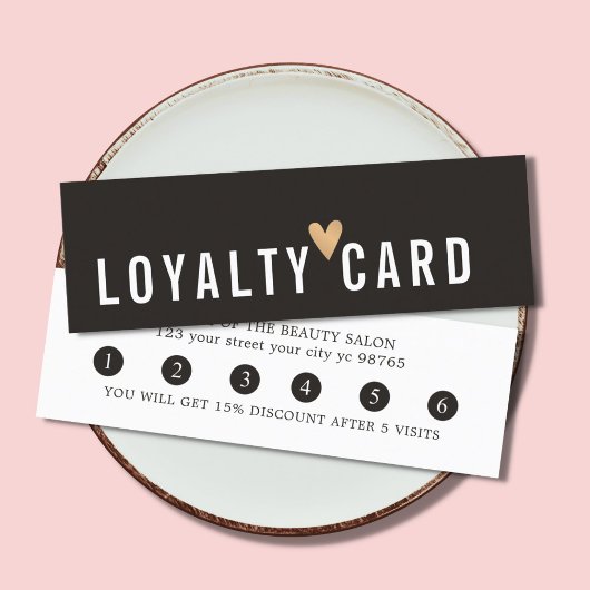 Einfache Elegante Schwarz-weiße Imitate Treuekarte