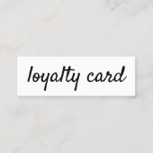 Einfache Elegante Schwarz-weiße Loyalität Karte (Vorderseite)