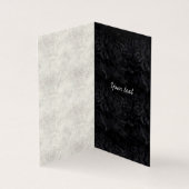 Einfache elegante schwarz-weiße Marmor 40. Geburts (Innenseite)