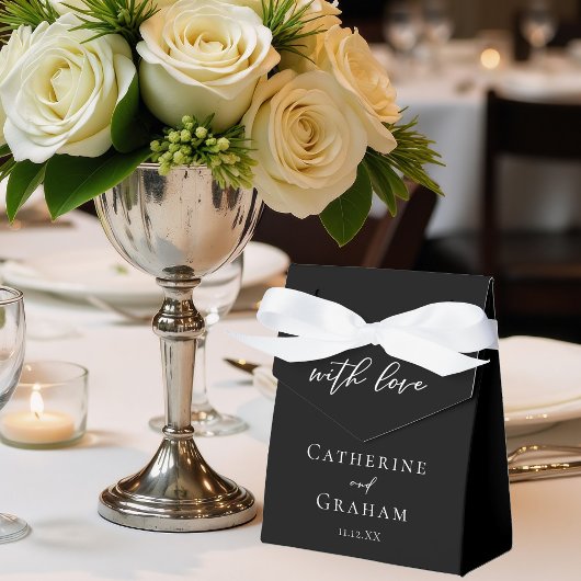 Einfache, elegante Schwarz-weiße Minimalistische H Geschenkschachtel