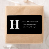 Einfache Elegante Schwarz-weiße Monogramm erste Rü (Insitu)