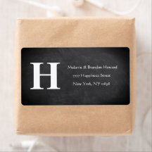 Einfache Elegante Schwarz-weiße Monogramm erste Rü