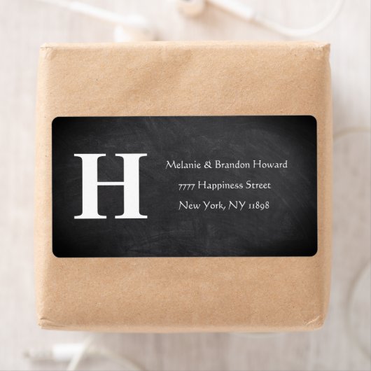 Einfache Elegante Schwarz-weiße Monogramm erste Rü (Insitu)