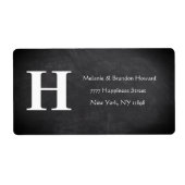 Einfache Elegante Schwarz-weiße Monogramm erste Rü (Vorne)