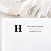 Einfache Elegante Schwarz-weiße Monogramm erste Rü (Insitu)