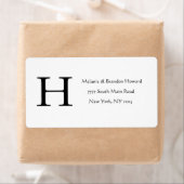 Einfache Elegante Schwarz-weiße Monogramm erste Rü (Insitu)