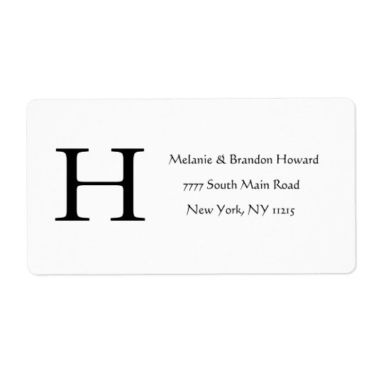 Einfache Elegante Schwarz-weiße Monogramm erste Rü (Vorne)