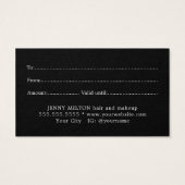 Einfache Elegante Schwarz-weiße Schönheit (Rückseite)