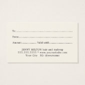 Einfache Elegante Schwarz-weiße Schönheit (Rückseite)