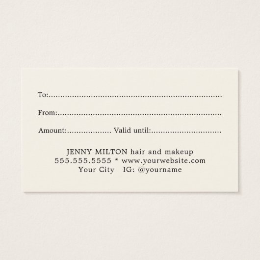 Einfache Elegante Schwarz-weiße Schönheit (Rückseite)