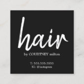 Einfache Elegante Schwarz-weiße Treppe Quadratische Visitenkarte (Vorderseite)