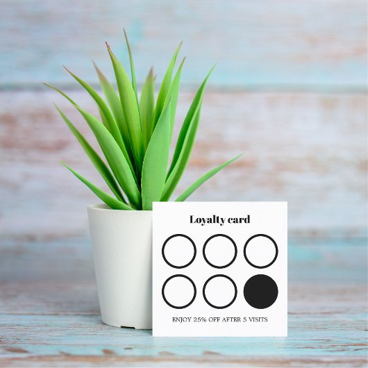 Einfache Elegante Schwarz-weiße Treppe Quadratische Visitenkarte