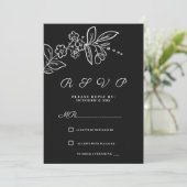 Einfache, elegante Schwarz-weiße UAWG Einladung (Stehend Vorderseite)