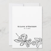 Einfache, elegante Schwarz-weiße UAWG Einladung (Rückseite)