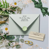 Einfache elegante schwarze Buchstaben Gummistempel