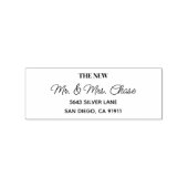 Einfache elegante schwarze Buchstaben Gummistempel (Prägung)