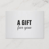 Einfache Elegante Schwarze Imitate Silbergeschenkg Rabattkarte (Vorderseite)