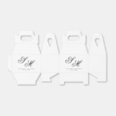 Einfache Elegante Schwarze Monogramm-Initialen Hoc Geschenkschachtel (Ungefaltet)