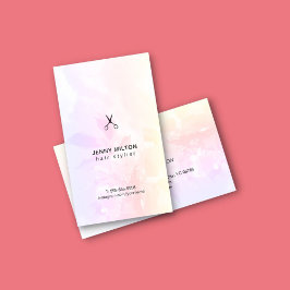 Einfache Elegante Schwarze Schere Haare Stylist Visitenkarte