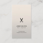 Einfache Elegante Schwarze Scheren Haarstylistin Visitenkarte (Vorderseite)