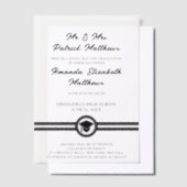 Einfache Elegante Schwarze Schrift Moderner Abschl Pergament Einladungen (Versetzt)