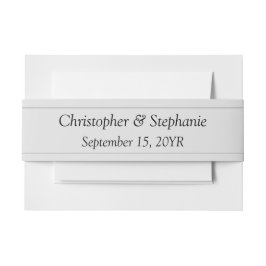 Einfache, elegante Schwarze Skripte personalizable Einladungsbanderole