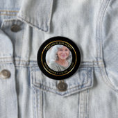 Einfache elegante schwarze und goldene Feier des L Button (Beispiel)