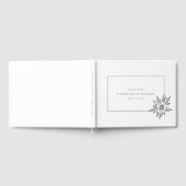 Einfache, elegante, schwarze und weiße Hochzeit mi Gästebuch (Voll)