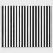 Einfache elegante Schwarzweiss-Streifen Geschenkpapier (Flach)