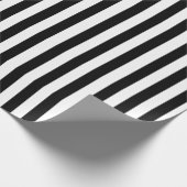 Einfache elegante Schwarzweiss-Streifen Geschenkpapier (Ecke)