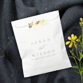 Einfache, elegante Script Black & White Wedding Geschenktütchen