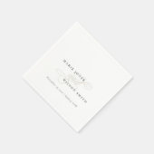 Einfache, elegante Script Black & White Wedding Serviette (Ecke)