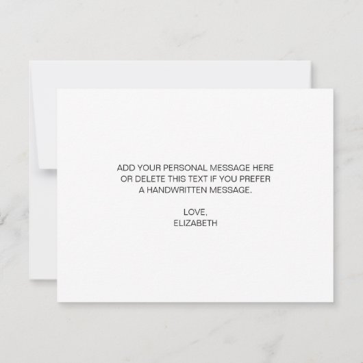 Einfache elegante Script Bridesmaid Vorschlagskart Mitteilungskarte (Rückseite)