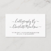 Einfache Elegante Script Calligraer Visitenkarte (Vorderseite)