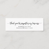 Einfache Elegante Script Calligraphy Mini Mini Visitenkarte (Rückseite)