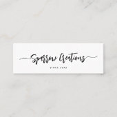 Einfache Elegante Script Calligraphy Mini Visitenkarte (Vorderseite)