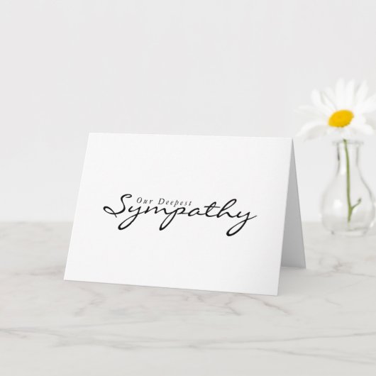 Einfache Elegante Script Condolence Sympathy Card Karte (Kleine Pflanze)