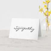 Einfache Elegante Script Condolence Sympathy Card Karte (Gelbe Blume)
