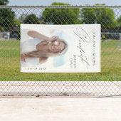 Einfache Elegante Script-Foto-Graduation-Party Banner (Insitu)