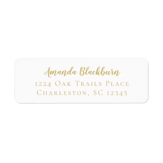 Einfache Elegante Script Gold Delikate Calligrafy (Vorne)