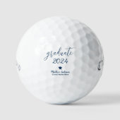 Einfache, elegante Script Graduate 2024 Abschluss Golfball (Vorderseite)