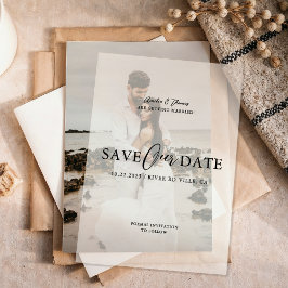 Einfache, elegante Script-Hochzeit Pergament Einladungen